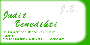 judit benedikti business card